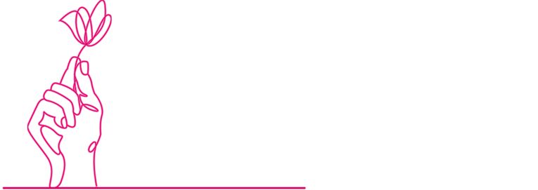 illustration of hand holding flower