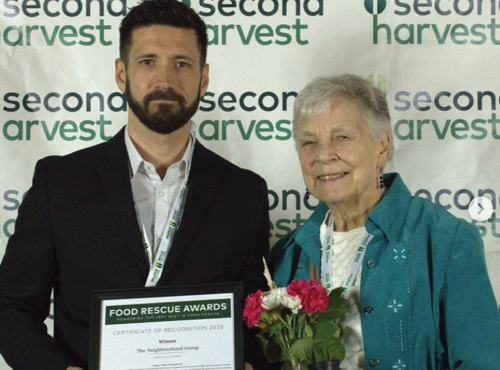corner wins food rescue award from second harvest