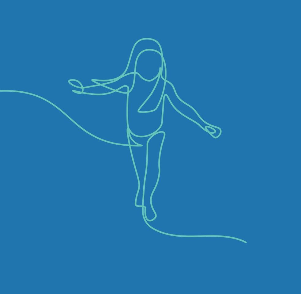 illustration of little girl walking