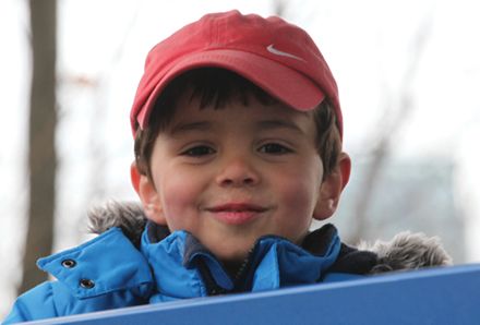 young boy in a playground