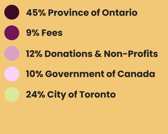 percentages for revenue's pie chart 2025