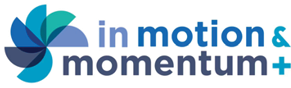in motion and momentum logo