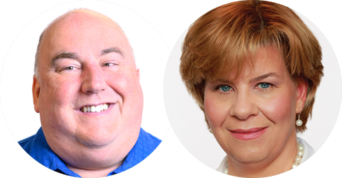 image of two board of directors: Jennifer Hartviksen: Chair, Board of Directors and Bill Sinclair: President and Chief Executive Officer