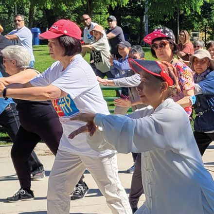 woman working out outside