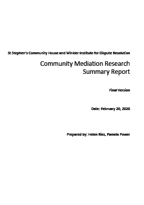 community mediation research report cover