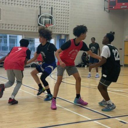 kids playing basketball